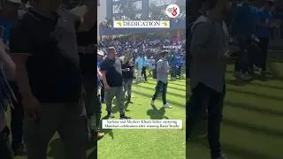 Sarfaraz Khan and Musheer Khan&rsquo;s father joins cameramen to capture his son celebrating | #Cricket