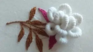 cutest 3d emborided flower/emboridry tutorial for bignners/handemboridry