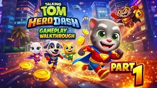 Talking Tom hero dash gameplay walkthrough part 1 -
