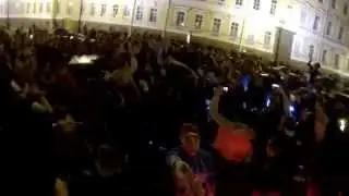 Night party Palace square Spb Saint-P