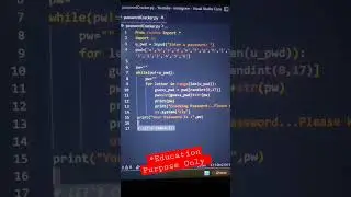 Crack Password With Python || #pythonprogramming #youtubeshorts #coding #trendingshorts #password