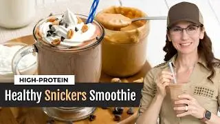 High-Protein Snickers Smoothie with Secret Vegetable