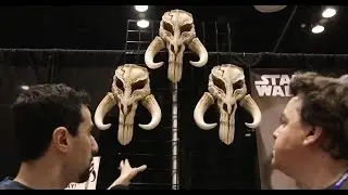 Regal Robot Mandalorian Skull Sculptures  - Star Wars decor at Celebration Orlando