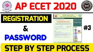 AP ECET 2020 || Candidate registration & password || process #3 || bsd telugu tech