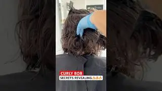 CURLY BOB HAIRCUT SECRETS REVEALING! 🔥🔥🔥 #hairtransformation #haircut #hairhacks #curlyhair #curly