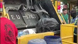 2025.05.03嘉義垃圾車KEU-8763定點收運 壓縮垃圾 強力壓縮 進出站（禁止舉報該名清潔隊員及影片中的各種因素）