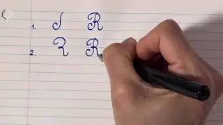 How to write capital cursive letter R/ Cursive writing letter R for beginners