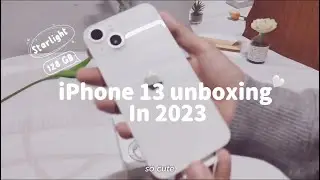iPhone 13 🤍 starlight 128GB unboxing in “December “ 2023
