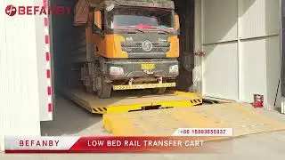 60 Ton Low Bed Rail Transfer Cart,Heavy Duty Truck Transfer Electric Trolley