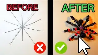 The EASIEST Way To Create a SPIDER from Beads and a Wire Template!