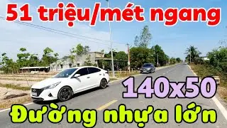Bán đất đường nhựa lớn 140x50 giá 51 triệu mét ngang ở Long Chữ Tây Ninh 3 mặt tiền giá rẻ