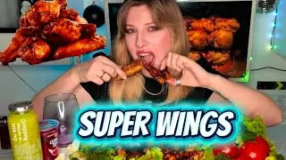 МОИ ГЛАВНЫЕ ФОБИИ. MUKBANG 🍗 Поедание крылышек BBQ. Chicken wings #mukbang #мукбанг 