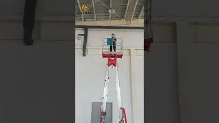 6~16m Double mast aluminum alloy lifting platform #cathaylift #liftingplatform #maintenanceman