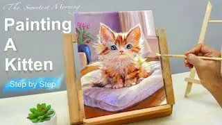 Painting a Sweetest Morning / Acrylic Painting for Beginners / STEP BY STEP Tutorial