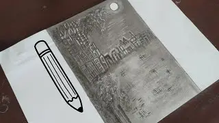 Realistic drawing of nature | city scenery drawing realistic| the nature drawings
