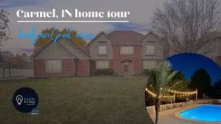 Carmel Indiana Home Tour | $675K Backyard Oasis with Pool, Covered Lounge & Modern Upgrades!