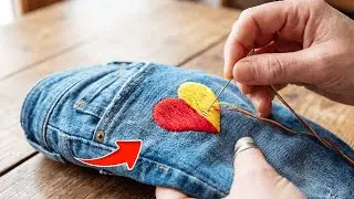 Amazing Jeans Embroidery Process  Inside The Handmade Workshop 😱