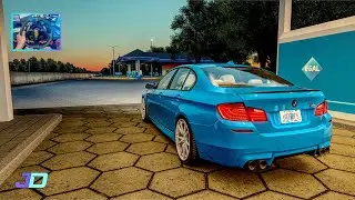 Assetto Corsa BMW M5 F10 Calm Drive in Omega Hometown | Thrustmaster T300 RS