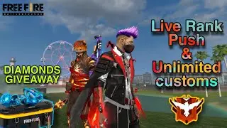 Free Fire Live Clash Squad Rank Push & Back to Back Customs Diamonds Giveaway | HemNiks Gaming