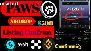 Paws Airdrop Binance Listing ? || Paws Airdrop Biggest New Update