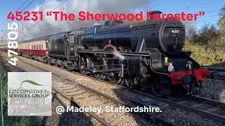 Locomotive Services Group. 45231 &ldquo;The Sherwood Forester&rdquo;/47805 &ldquo;Roger Hosking MA&rdquo;@ Madeley. 🚂🚂