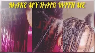 How to make your knotless braids with no gel||The steps by step process|Make my hair with me 