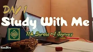 [1 Hour] Study With Me 💻✨| Day 1 | Goal: Full Quran📖| Alaastra Study ✨