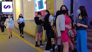 【4K】 Walking Gangnam Station - Are Korean Girls too HOT? - Nightlife Ambience│Seoul, Korea