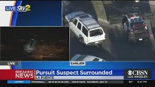 Pursuit Suspect Surrounded In La Puente