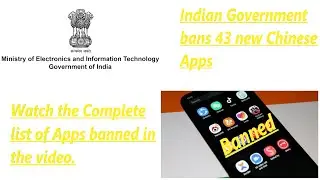 #BanChineseApps         Indian Government bans 43 new Chinese Apps.