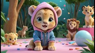 Lion Cub Learning Color | Fun Nursery Rhyme for Kids | Baby Learning Song