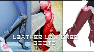 Sleek and stylish stiletto leather boots with low knee fit for women #leather#2025 #2026 #style #fit
