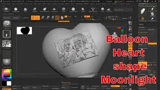 Balloon Heart Shape lithophane Light 3D Model Design - 3D PRINTING TAMIL