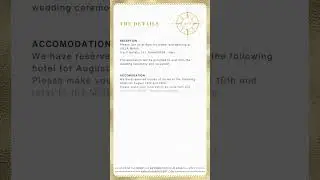 Black & Gold Passport Wedding Invitation Video Template