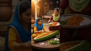 Tiny Punjabi Women Cooking Giant Curry | Village Kitchen Magic | #Shorts #Shortfeed