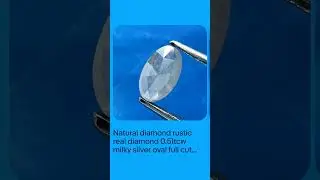 Natural diamond rustic real diamond 0.51tcw milky silver oval full cut for gift