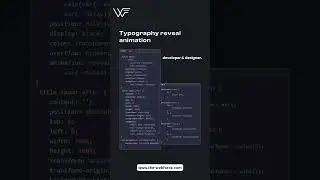 Typography Reveal Animation #thewebforce #freelancing #shortstutorial #frontenddevelopment #shorts
