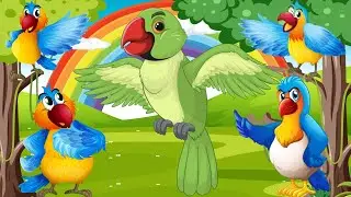 Parrot Song for Kids | Most Viewed Parrot Song for Children | Parrot Say ''Hello'' | Nursery Rhymes