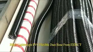 Black Lightweight PVC Flexible Duct Hose From Ecoosi Industrial Co., Ltd.
