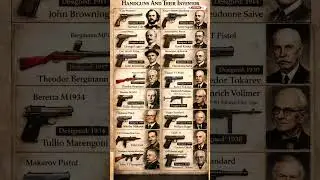 Legendary Handguns & Their Designers | Most Famous Pistols | Power, Precision & Design #shorts