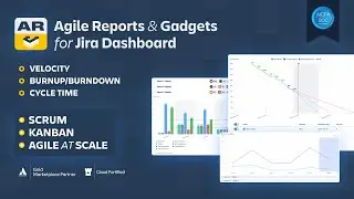 Agile Reports and Gadgets for Jira Dashboard (velocity + burnup/burndown + cycle time charts)