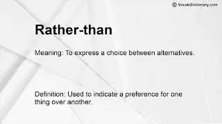 Rather-than Meaning