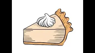How to Draw A SLICE OF PIE