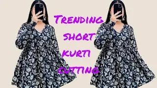 short round dress cutting and stitching