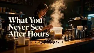 Midnight Boba Prep &mdash; ASMR Behind the Counter | Tea Brewing & Ingredient Routine 🌙🧋
