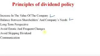 Lecture 78: What are the Principles of Dividend Policy?