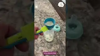 measuring scoop + funnel No spill preparation #shorts #milk
