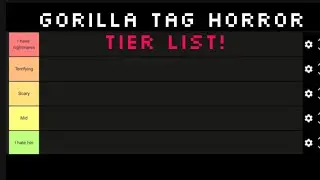 Gorilla Tag Horror tier List!