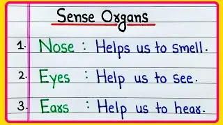 5 Sense organs and their functions | Sense organs name | Sense organs functions | 5 Senses organs