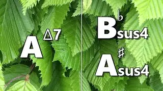 Amaj7 to Bbsus4 (A#sus4) Backing Track